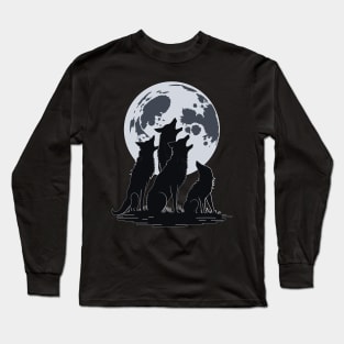 wolf moon Long Sleeve T-Shirt